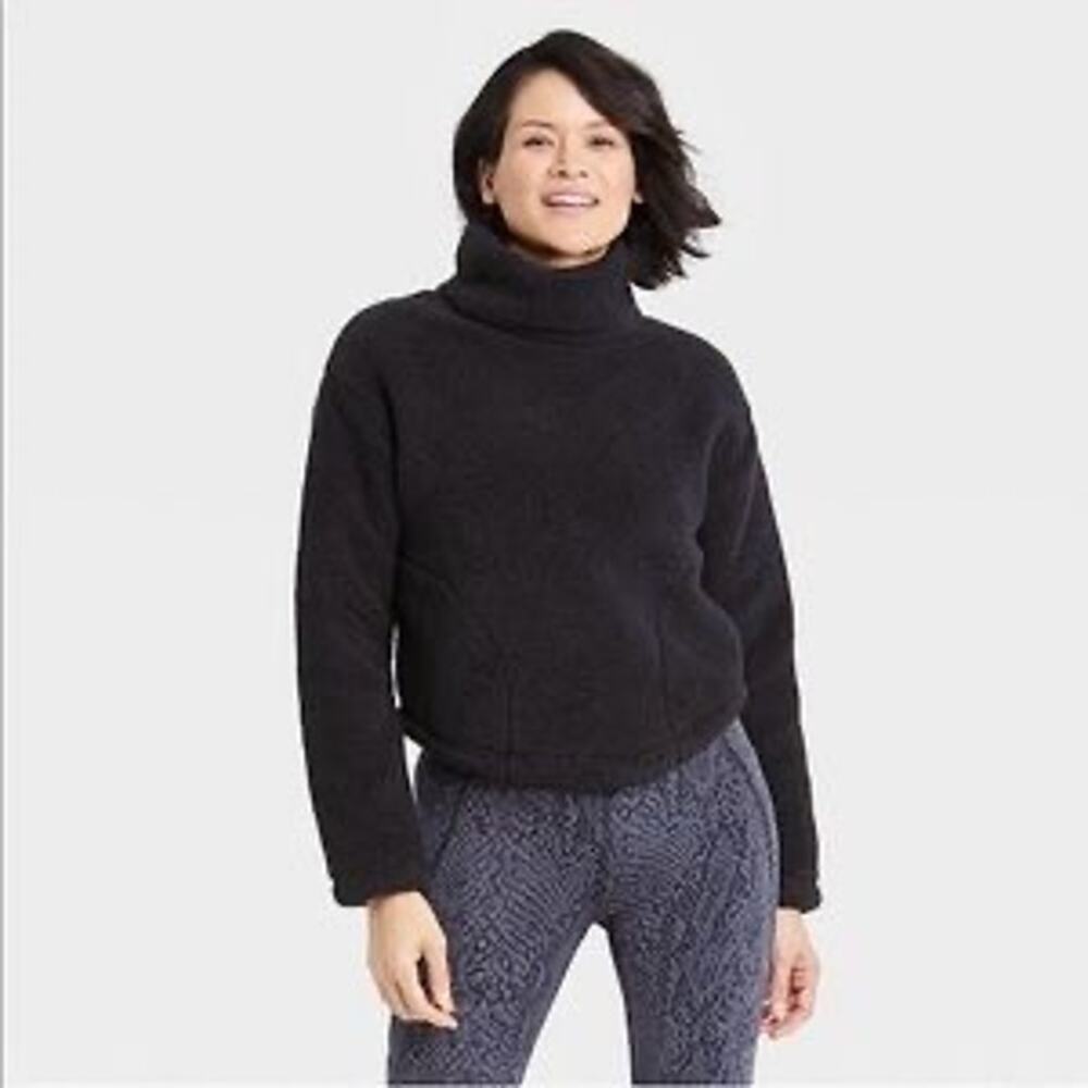 All in Motion‎ Women's Cozy Cowl Neck Sherpa Pullover Sweatshirt Size XXL
